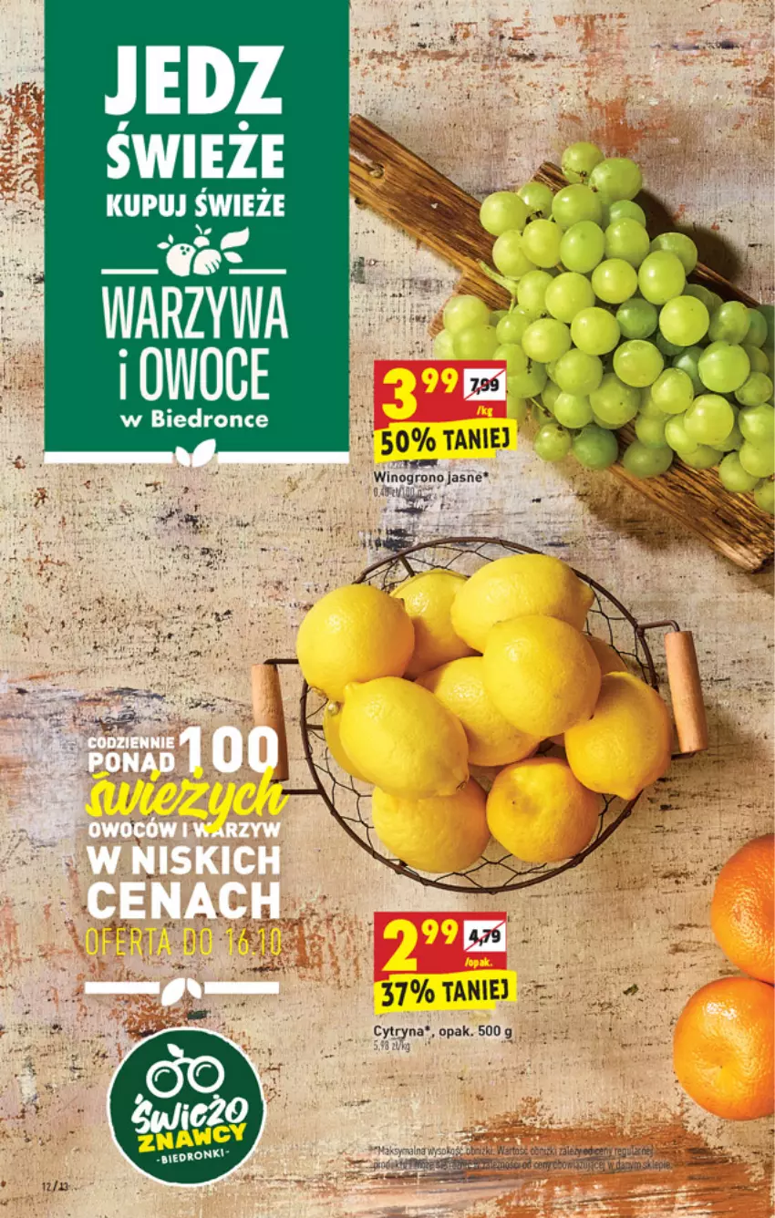 Gazetka promocyjna Biedronka - W tym tygodniu - ważna 14.10 do 20.10.2021 - strona 12 - produkty: Dron, Owoce, Warzywa, Wino