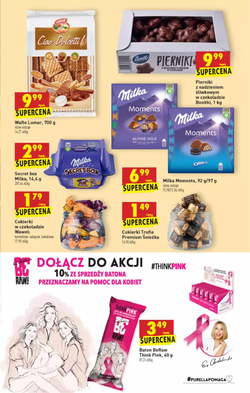 Gazetka promocyjna Biedronka - W tym tygodniu - ważna 14.10 do 20.10.2021 - strona 49 - produkty: Baton, Bonitki, Cukier, Cukierki, LG, Milka, Piernik, Pur, Wafle, Wawel