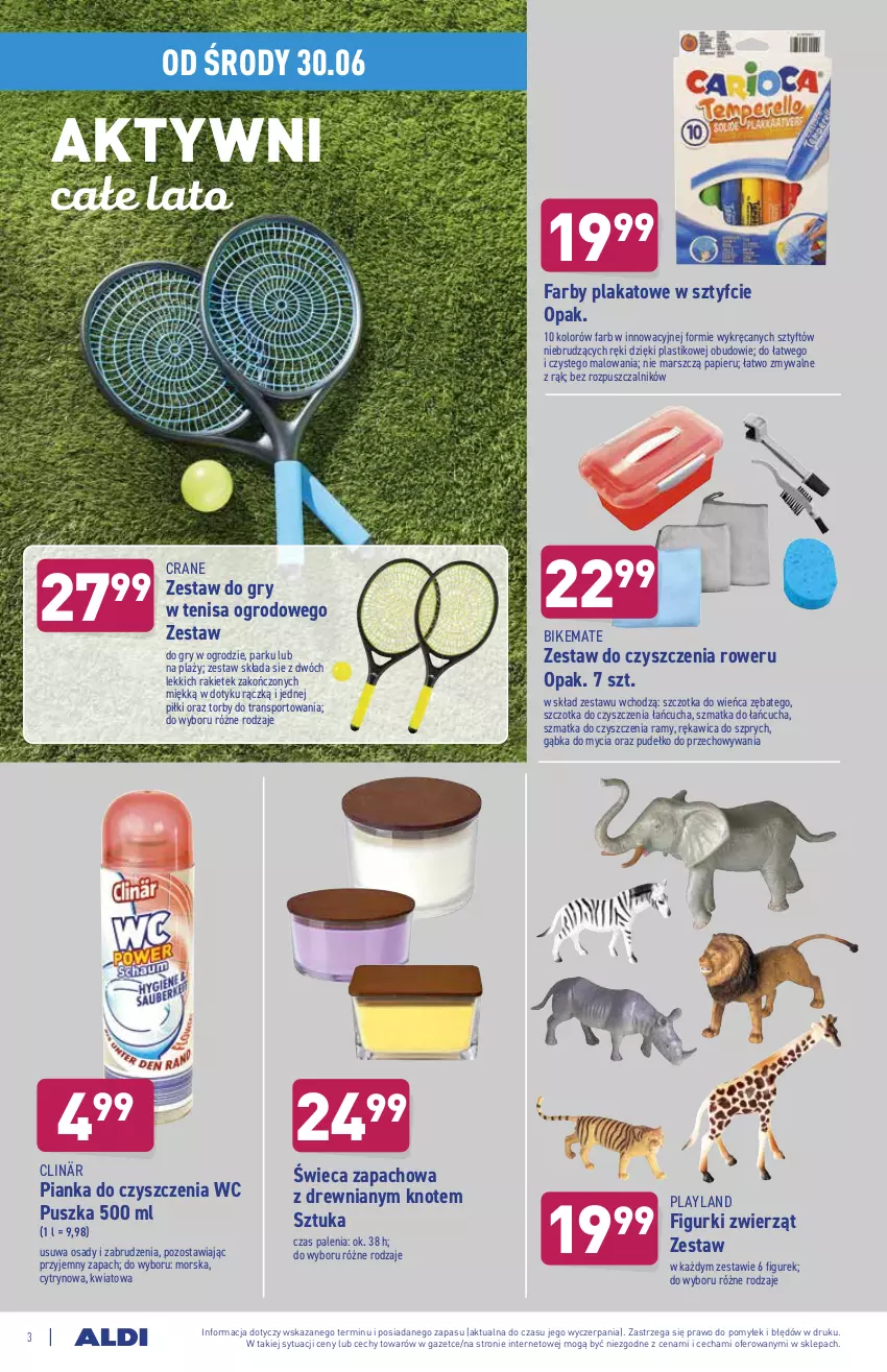 Gazetka promocyjna Aldi - ważna 30.06 do 03.07.2021 - strona 3 - produkty: Clin, Fa, Gry, Mars, Papier, Pianka do czyszczenia, Por, Pudełko, Rower, Sport, Szczotka, Tran