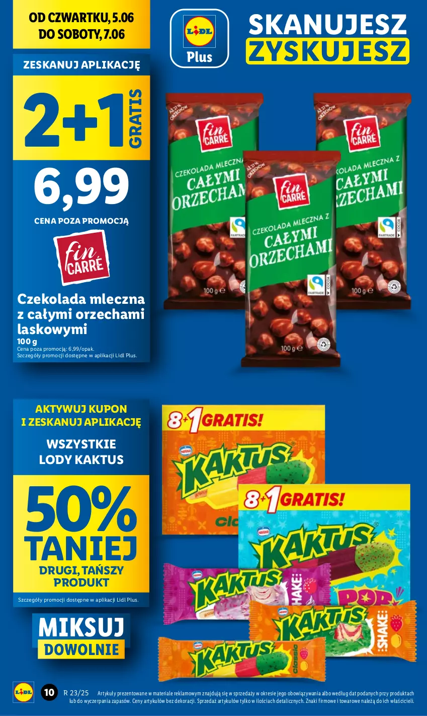 Gazetka promocyjna Lidl - GAZETKA - ważna 05.06 do 07.06.2025 - strona 10 - produkty: Czekolada, Czekolada mleczna, Gra, Kaktus, Lody