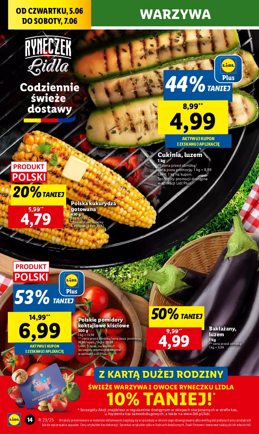 Gazetka promocyjna Lidl - GAZETKA - ważna 05.06 do 07.06.2025 - strona 18 - produkty: Kukurydza, Owoce, Pomidory, Warzywa, Warzywa i owoce
