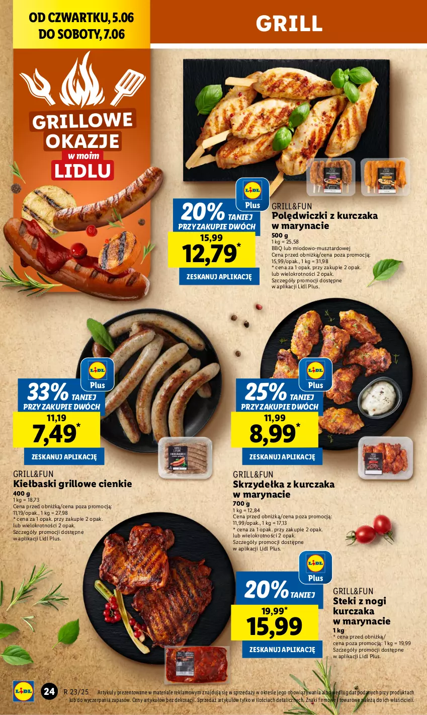 Gazetka promocyjna Lidl - GAZETKA - ważna 05.06 do 07.06.2025 - strona 28 - produkty: Grill, Kurczak, Mus, Polędwiczki z kurczaka, Skrzydełka z kurczaka, Stek