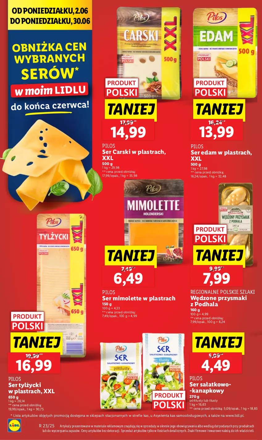 Gazetka promocyjna Lidl - GAZETKA - ważna 05.06 do 07.06.2025 - strona 30 - produkty: Cars, Edam, Mimolette, Pilos, Przysmaki, Sałat, Ser, Ser sałatkowo-kanapkowy, Ser tylżycki