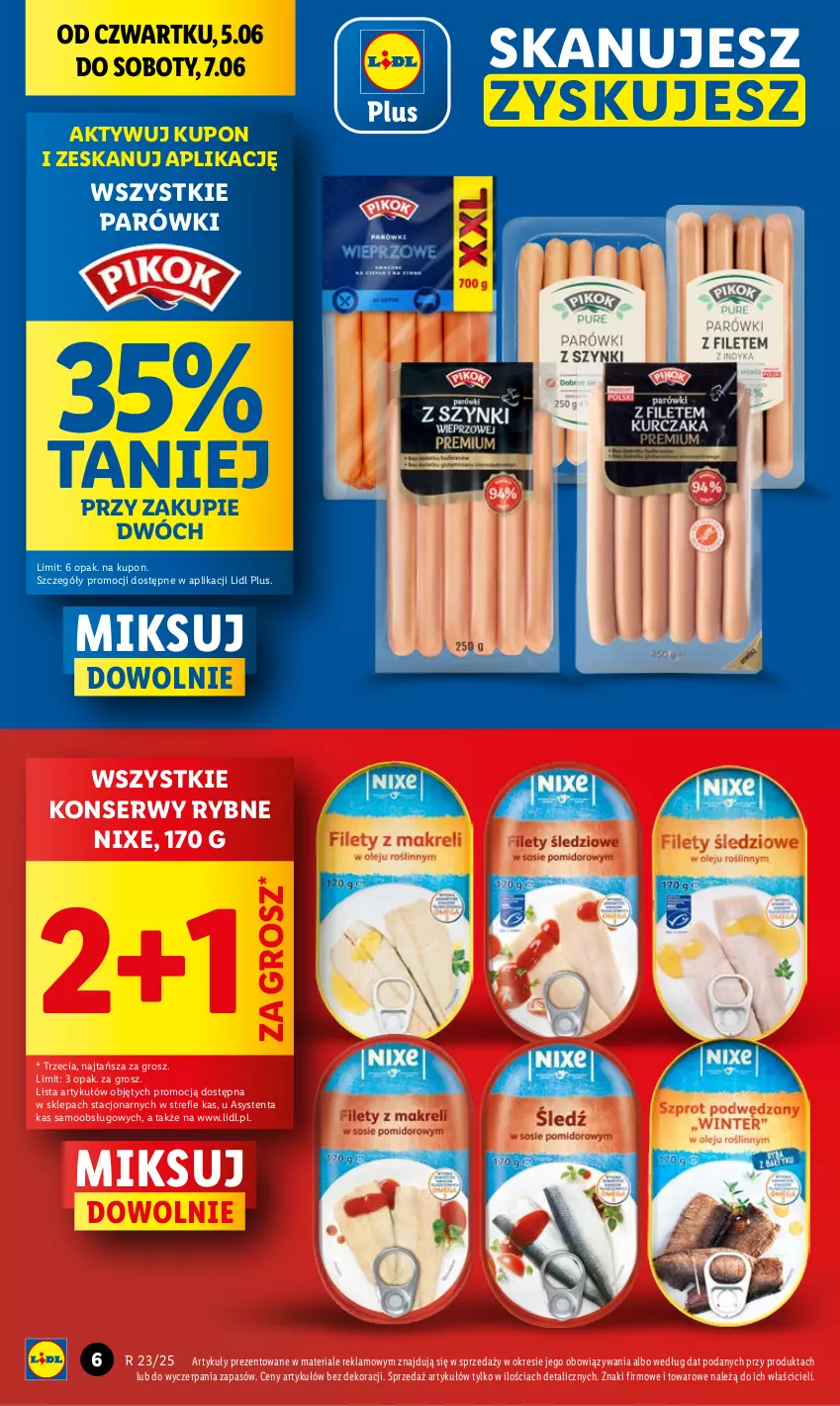 Gazetka promocyjna Lidl - GAZETKA - ważna 05.06 do 07.06.2025 - strona 6 - produkty: Parówki, Ser