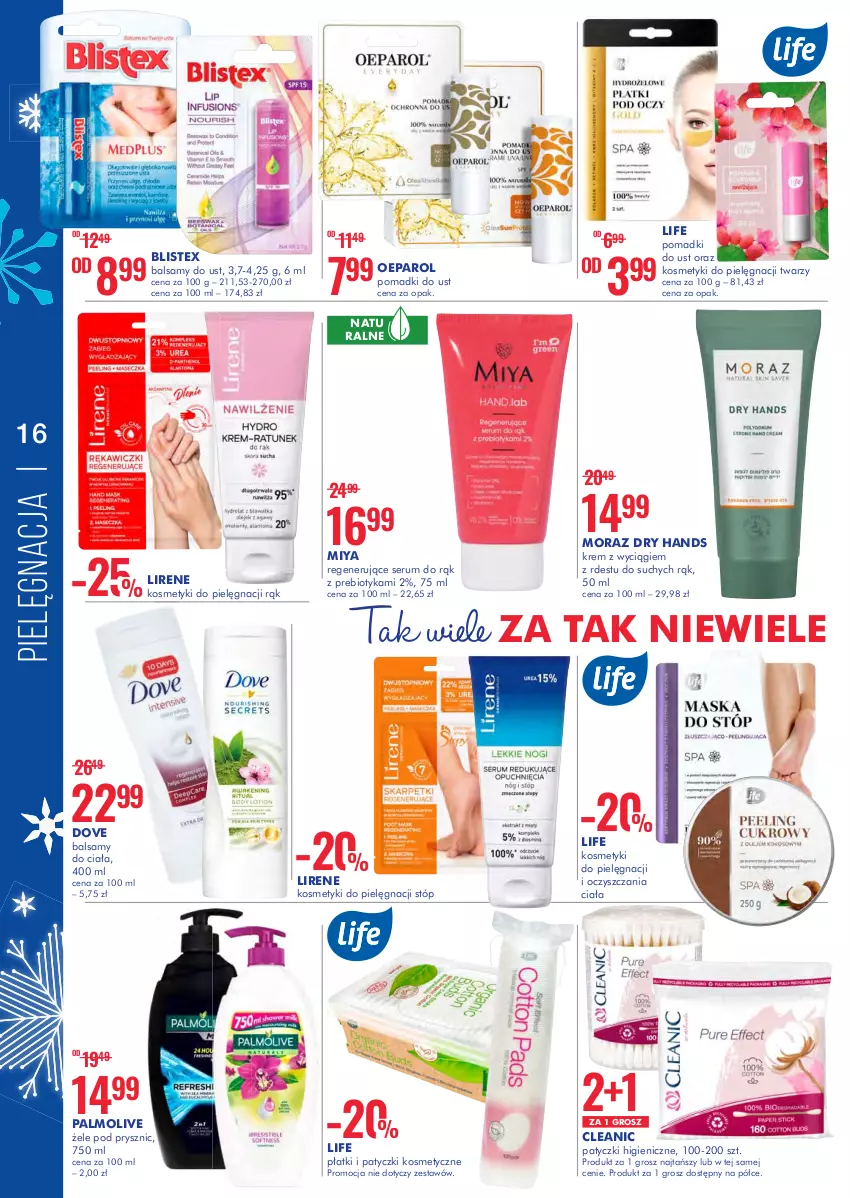 Gazetka promocyjna Super Pharm - Gazetka - ważna 26.01 do 09.02.2022 - strona 16 - produkty: Cleanic, Dove, Lirene, Moraz, Palmolive