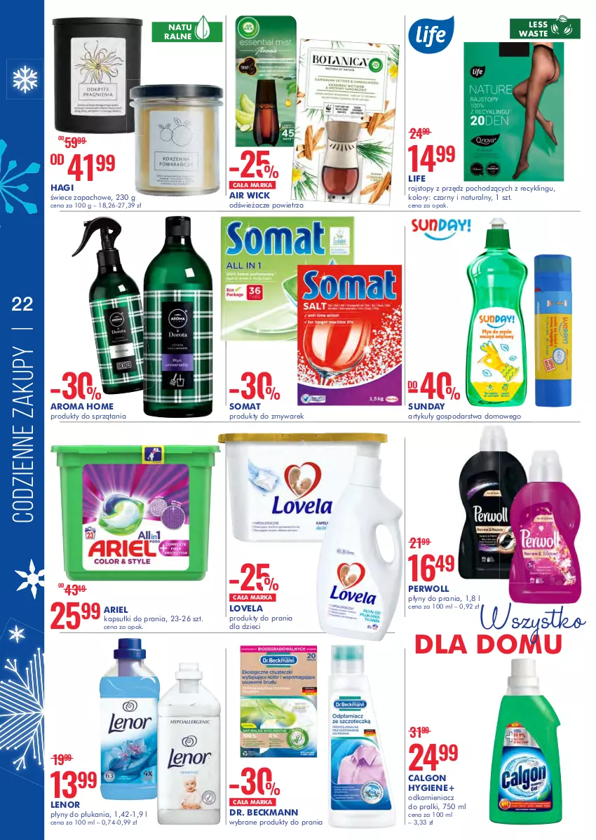 Gazetka promocyjna Super Pharm - Gazetka - ważna 26.01 do 09.02.2022 - strona 22 - produkty: Air Wick, Ariel, Calgon, Dzieci, Lenor, LG, Lovela, Perwoll, Somat