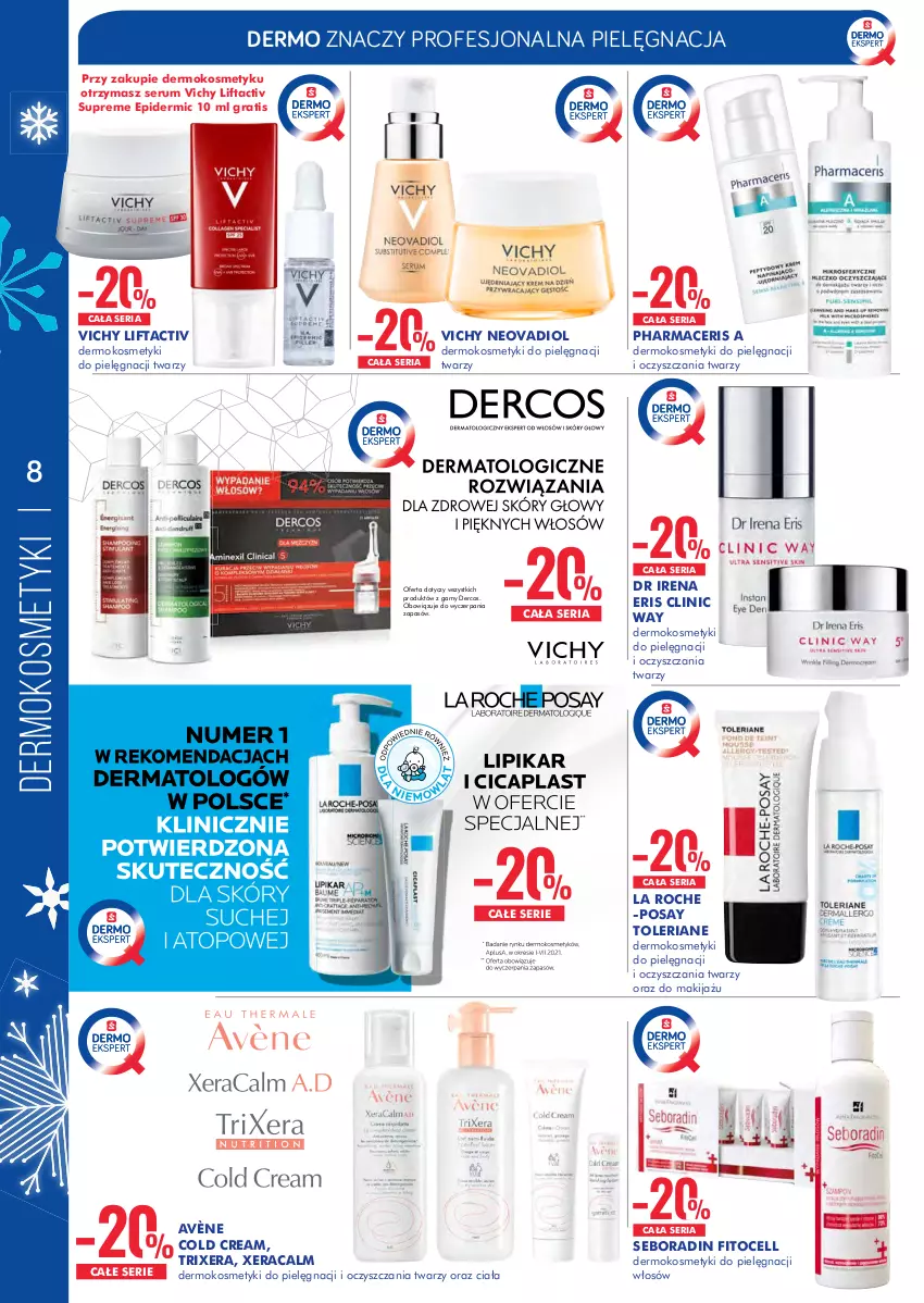 Gazetka promocyjna Super Pharm - Gazetka - ważna 26.01 do 09.02.2022 - strona 8 - produkty: Acer, Avène, Clin, Clinic Way, Cold Cream, Pharmaceris, Rum, Ser, Serum, Vichy, XeraCalm