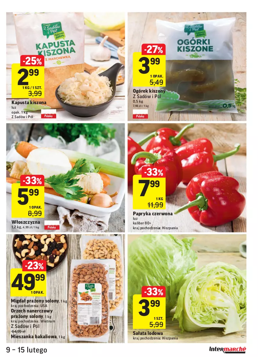 Gazetka promocyjna Intermarche - Okazje tygodnia - ważna 09.02 do 15.02.2021 - strona 11 - produkty: Mieszanka bakaliowa, Ogórek, Papryka, Papryka czerwona, Sałat, Sałata lodowa