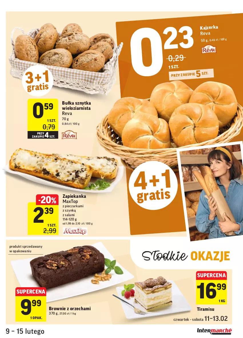 Gazetka promocyjna Intermarche - Okazje tygodnia - ważna 09.02 do 15.02.2021 - strona 19 - produkty: Brownie, Bułka, Gra, Kajzerka, Piec, Pieczarka, Salami, Top, Zapiekanka