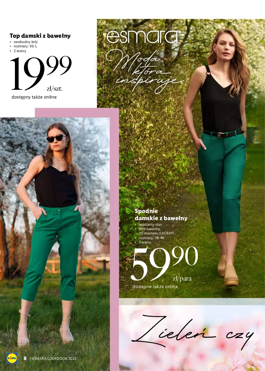 Gazetka promocyjna Lidl - LOOKBOOK ESMARA - ważna 15.05 do 18.06.2023 - strona 8 - produkty: Spodnie, Top