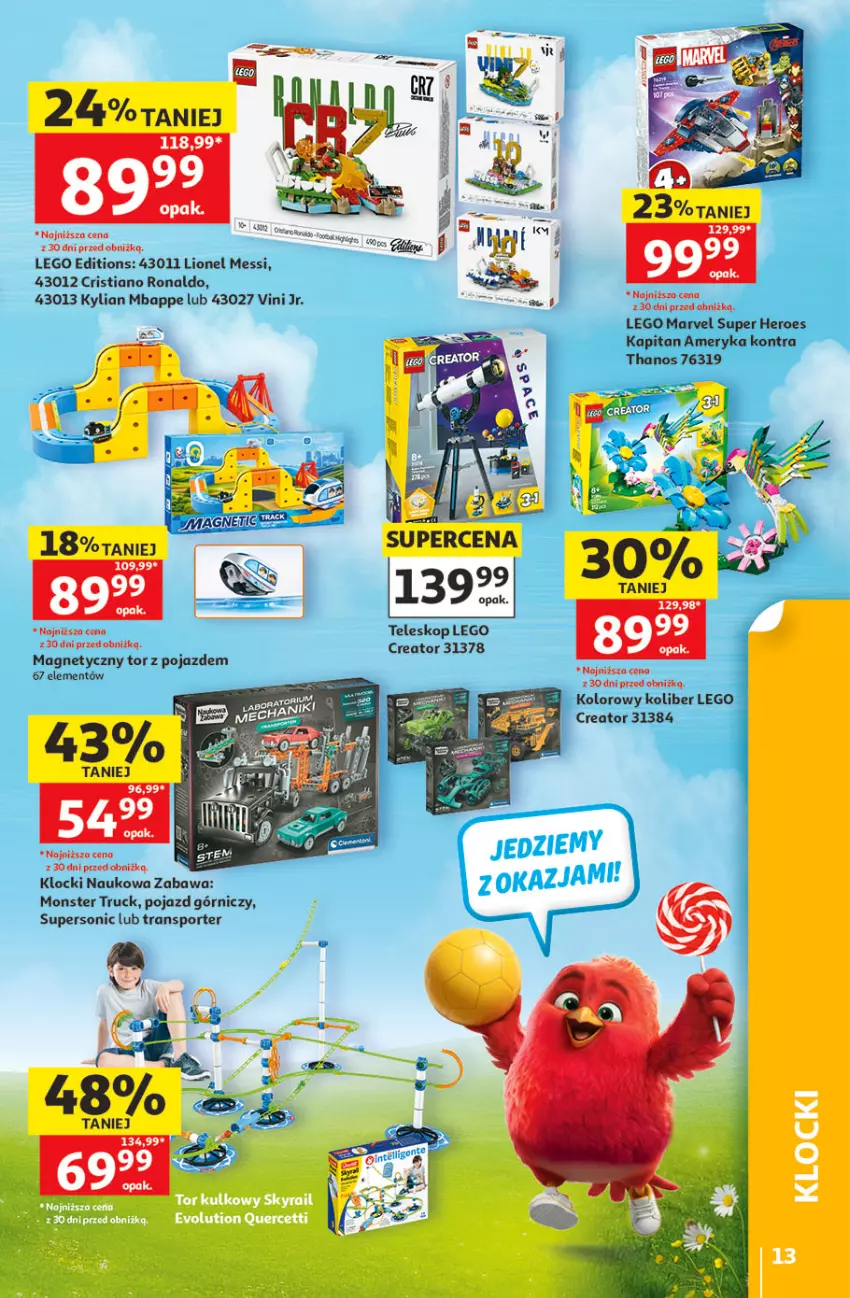Gazetka promocyjna Auchan - Gazetka 30 Lat Hipermarket Auchan - ważna 21.05 do 27.05.2026 - strona 13 - produkty: Klocki, LEGO, Lion, Monster truck, Pojazd, Por, Sport, Teleskop, Tran