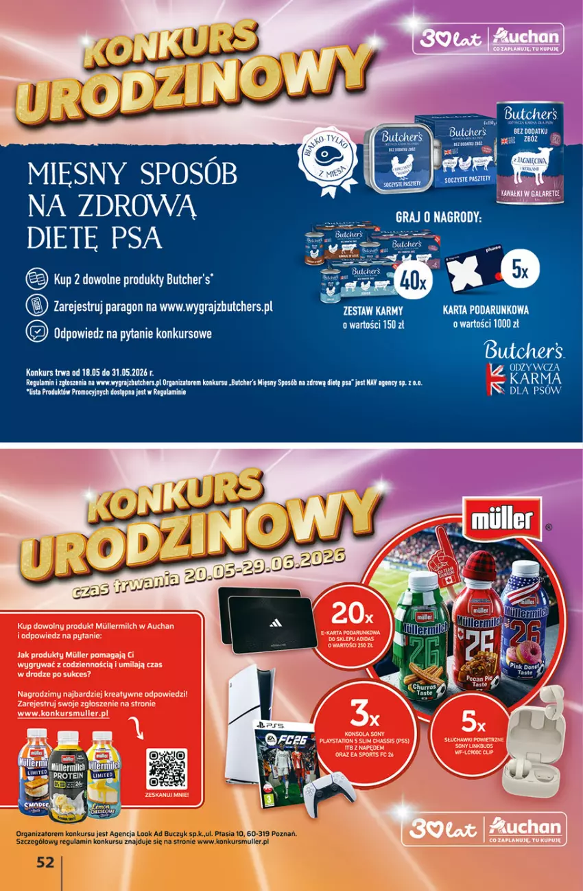 Gazetka promocyjna Auchan - Gazetka 30 Lat Hipermarket Auchan - ważna 21.05 do 27.05.2026 - strona 52 - produkty: Butcher's, Gra