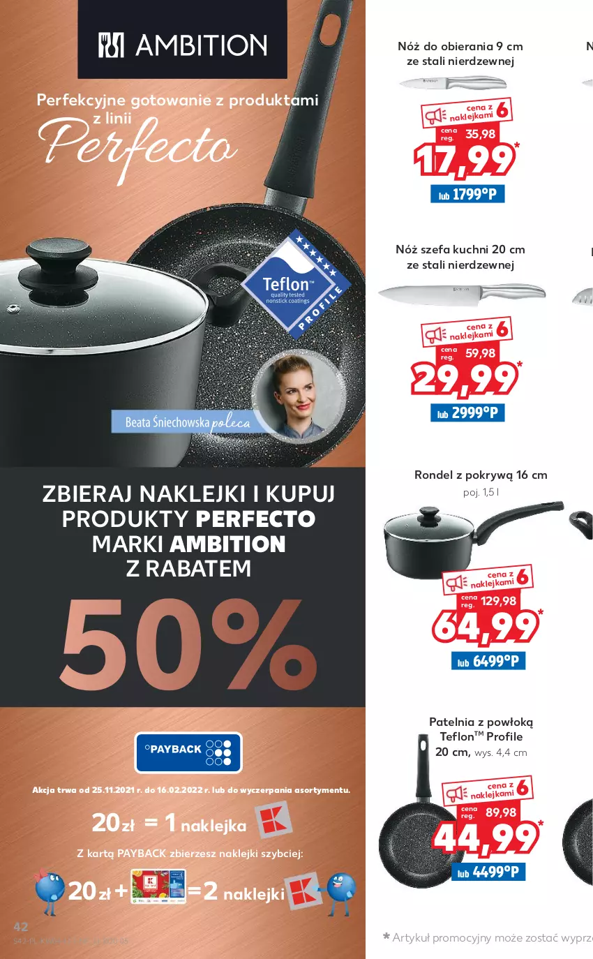 Gazetka promocyjna Kaufland - OFERTA TYGODNIA - ważna 27.01 do 02.02.2022 - strona 42 - produkty: Ambition, Fa, Klej, Nóż szefa kuchni, Patelnia, Rondel