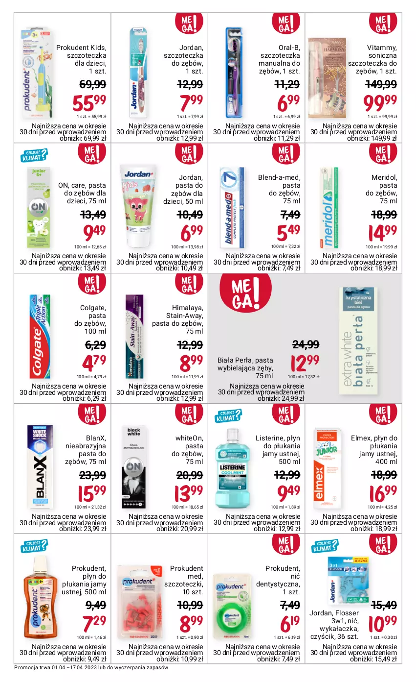 Gazetka promocyjna Rossmann - 1 kwietnia - ważna 01.04 do 17.04.2023 - strona 8 - produkty: Blend-a-Med, Colgate, Dzieci, Elmex, Himalaya, LG, Listerine, Nić dentystyczna, Pasta do zębów, Perła, Płyn do płukania, Płyn do płukania jamy ustnej, Prokudent, Ser, Szczoteczka, Szczoteczka do zębów