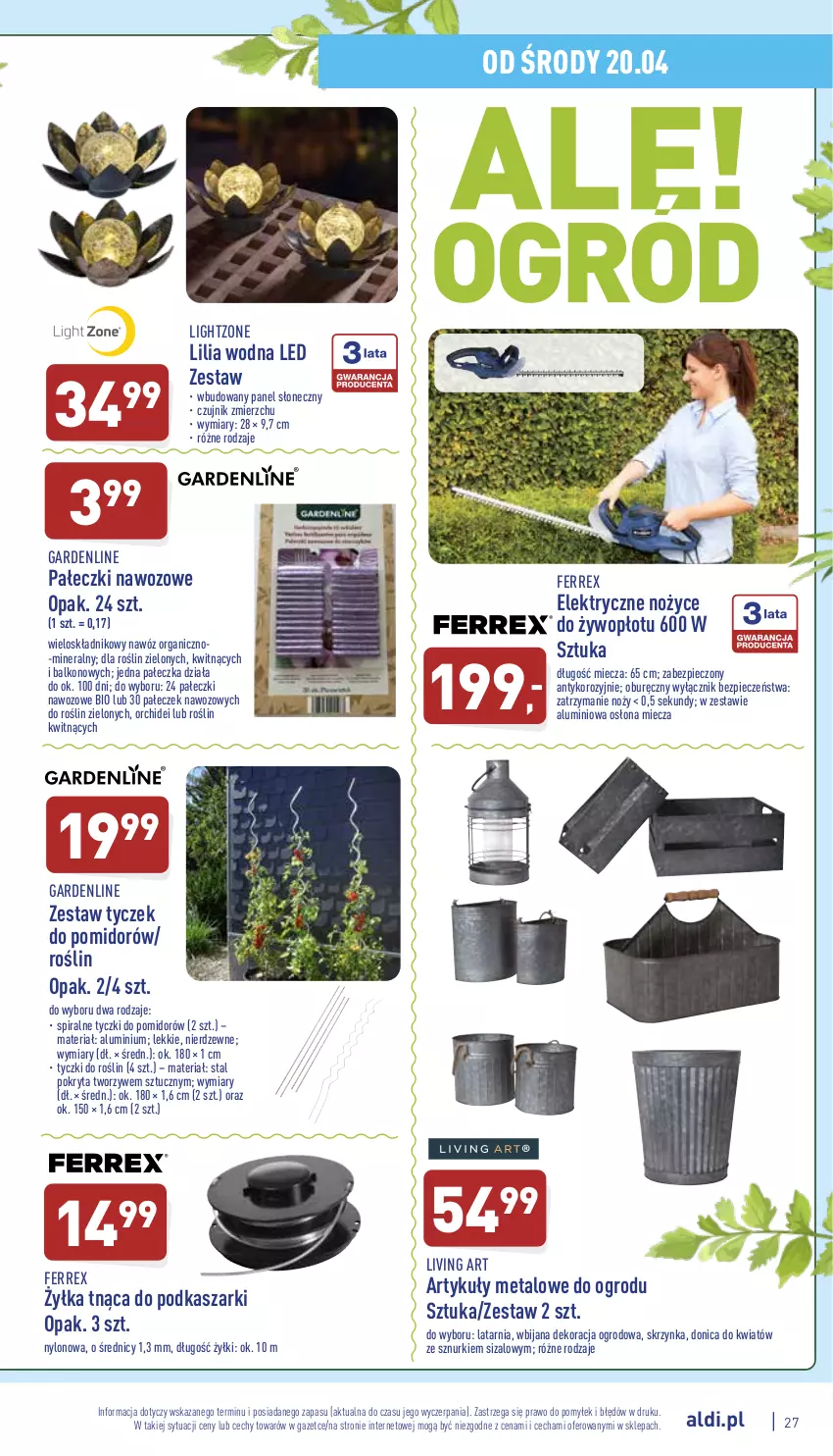 Gazetka promocyjna Aldi - Pełny katalog - ważna 19.04 do 24.04.2022 - strona 27 - produkty: 5 Sekund, Kasza, Latarnia, Miecz, Nawóz, Noż, Nożyce, Piec