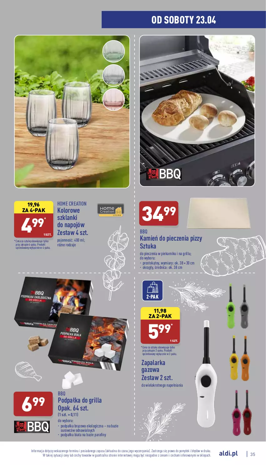 Gazetka promocyjna Aldi - Pełny katalog - ważna 19.04 do 24.04.2022 - strona 35 - produkty: Grill, Lanki, Piec, Piekarnik, Zapalarka