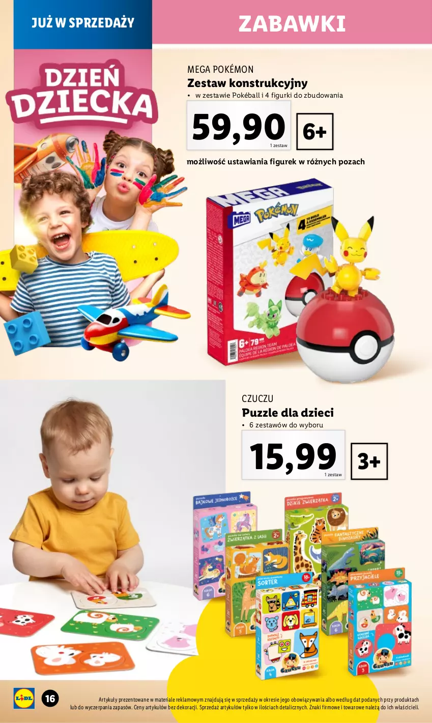 Gazetka promocyjna Lidl - GAZETKA - ważna 06.05 do 01.06.2024 - strona 16 - produkty: Dzieci, Pokémon, Puzzle