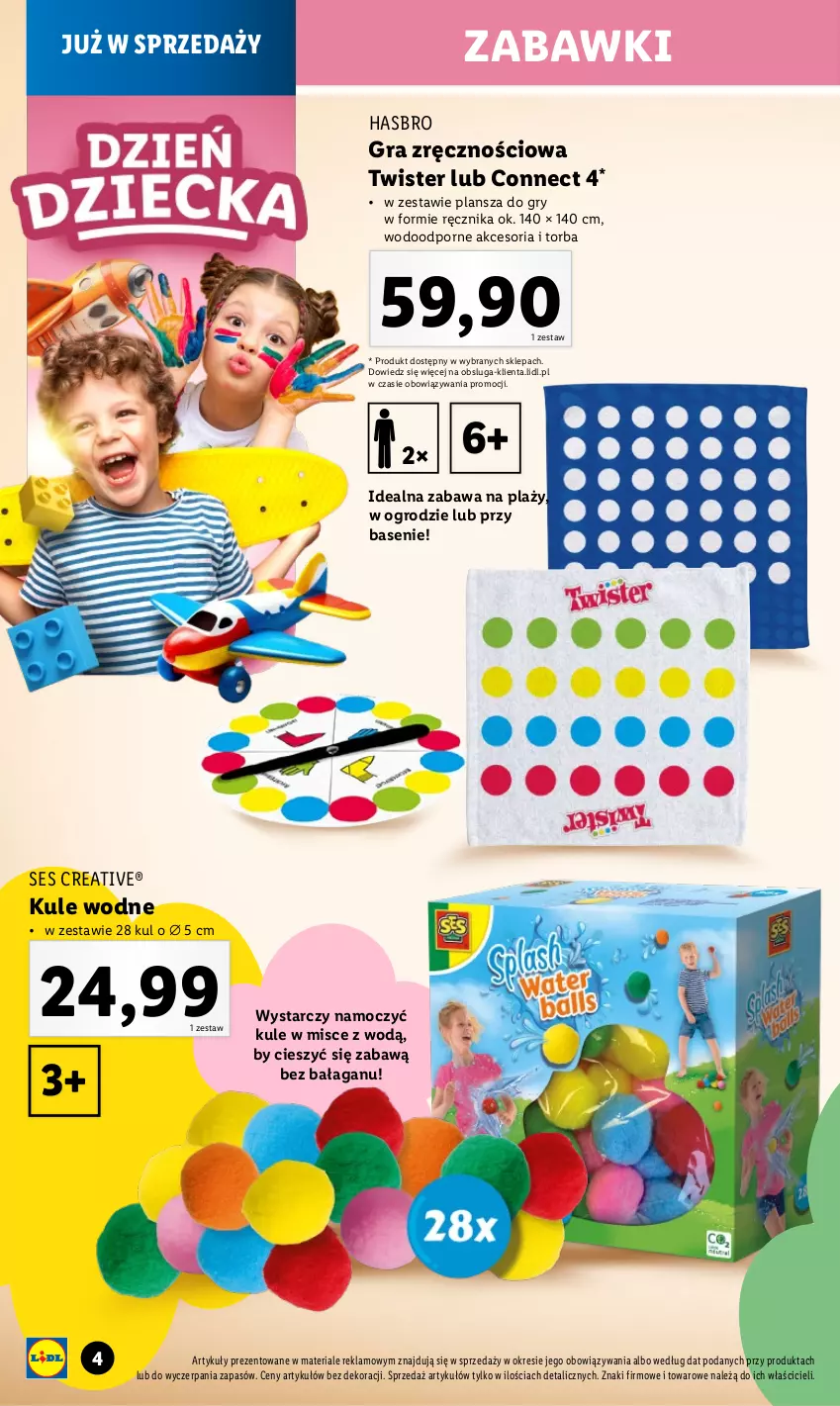 Gazetka promocyjna Lidl - GAZETKA - ważna 06.05 do 01.06.2024 - strona 4 - produkty: Gra, Gry, Hasbro, Por, Ręcznik, Torba