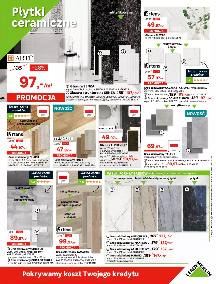 Gazetka promocyjna Leroy Merlin - Gazetka Leroy Merlin - ważna 18.11 do 24.12.2022 - strona 17 - produkty: Ajax, Bateria, Dekoral, Dulux, Emulsja, Fa, Farba lateksowa, Glazura, Gra, Gres, Gres szkliwiony, Grohe, Kosz, Lazur, Luxens, Metro, Mop, Mus, Ociekacz, Pokrywa, Por, Rama, Sok, Syfon, Top, Vileda, Wiadro, Zestaw mebli kuchennych, Zlew, Zlewozmywak