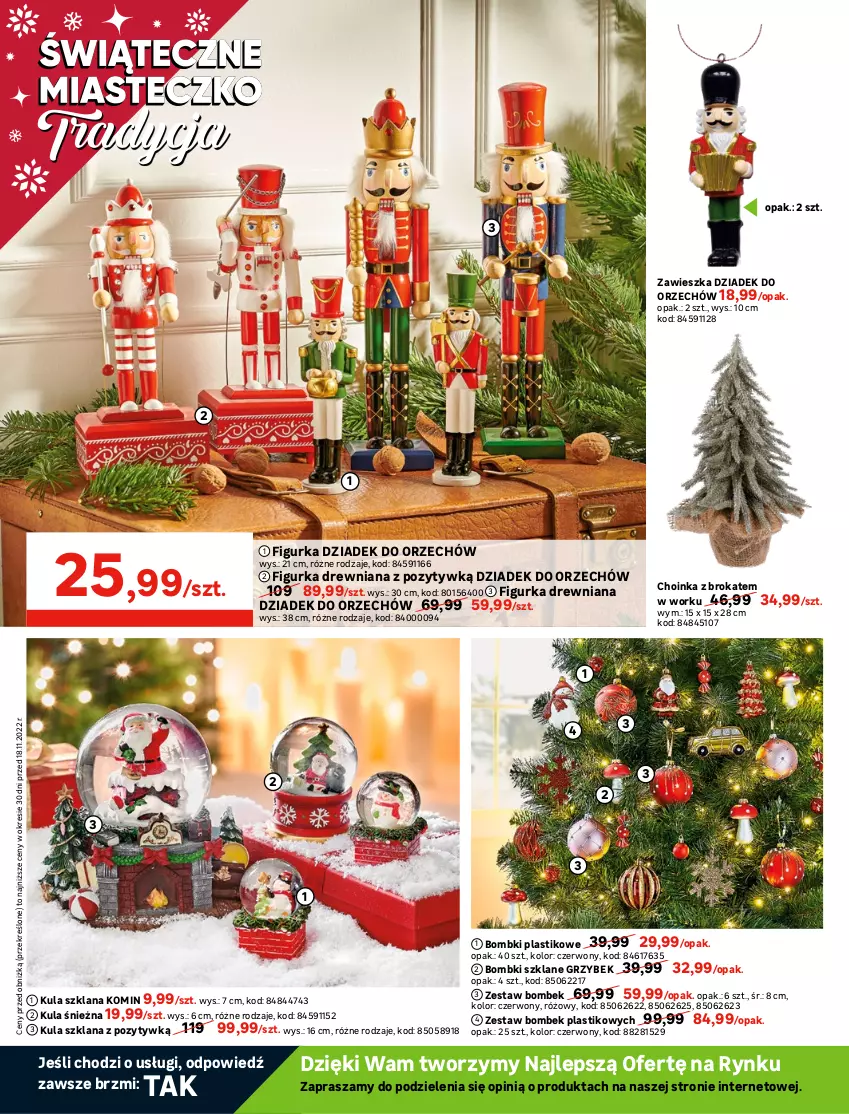 Gazetka promocyjna Leroy Merlin - Gazetka Leroy Merlin - ważna 18.11 do 24.12.2022 - strona 2 - produkty: Bombki, Choinka, Dziadek do orzechów, Gwiazda, Inka, Kominek, Kula śnieżna, LANA, Renifer, Skrzat, Zestaw bombek