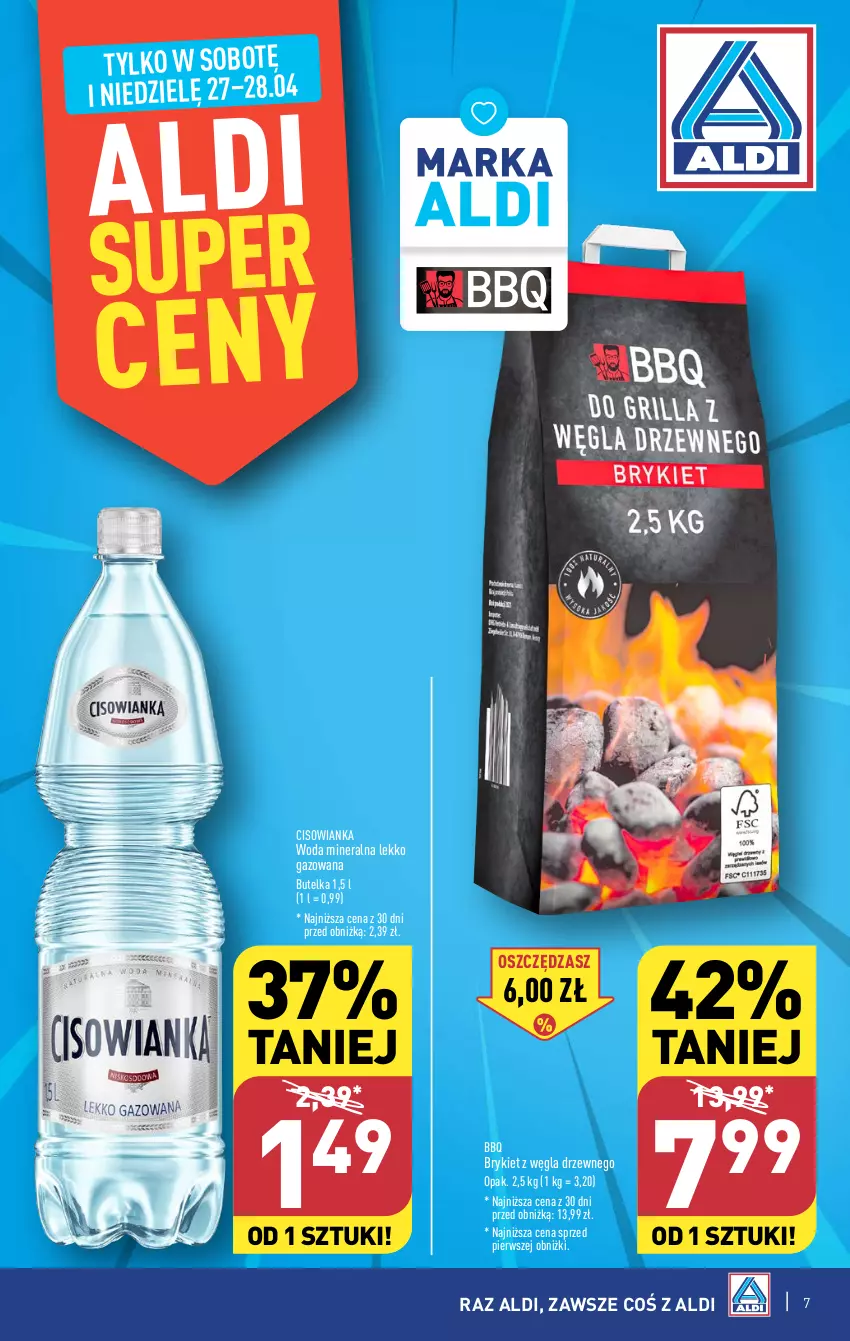 Gazetka promocyjna Aldi - Pełna oferta - ważna 22.04 do 28.04.2024 - strona 7 - produkty: Cisowianka, Woda, Woda mineralna