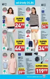 Gazetka promocyjna Aldi - Pełna oferta - Gazetka - ważna od 28.04 do 28.04.2024 - strona 37 - produkty: Sweter, Top, Remington, Lokówka, Bermudy, Kosz, T-shirt, Wełna, Moda, Suszarka, Sukienka, K2, Fa