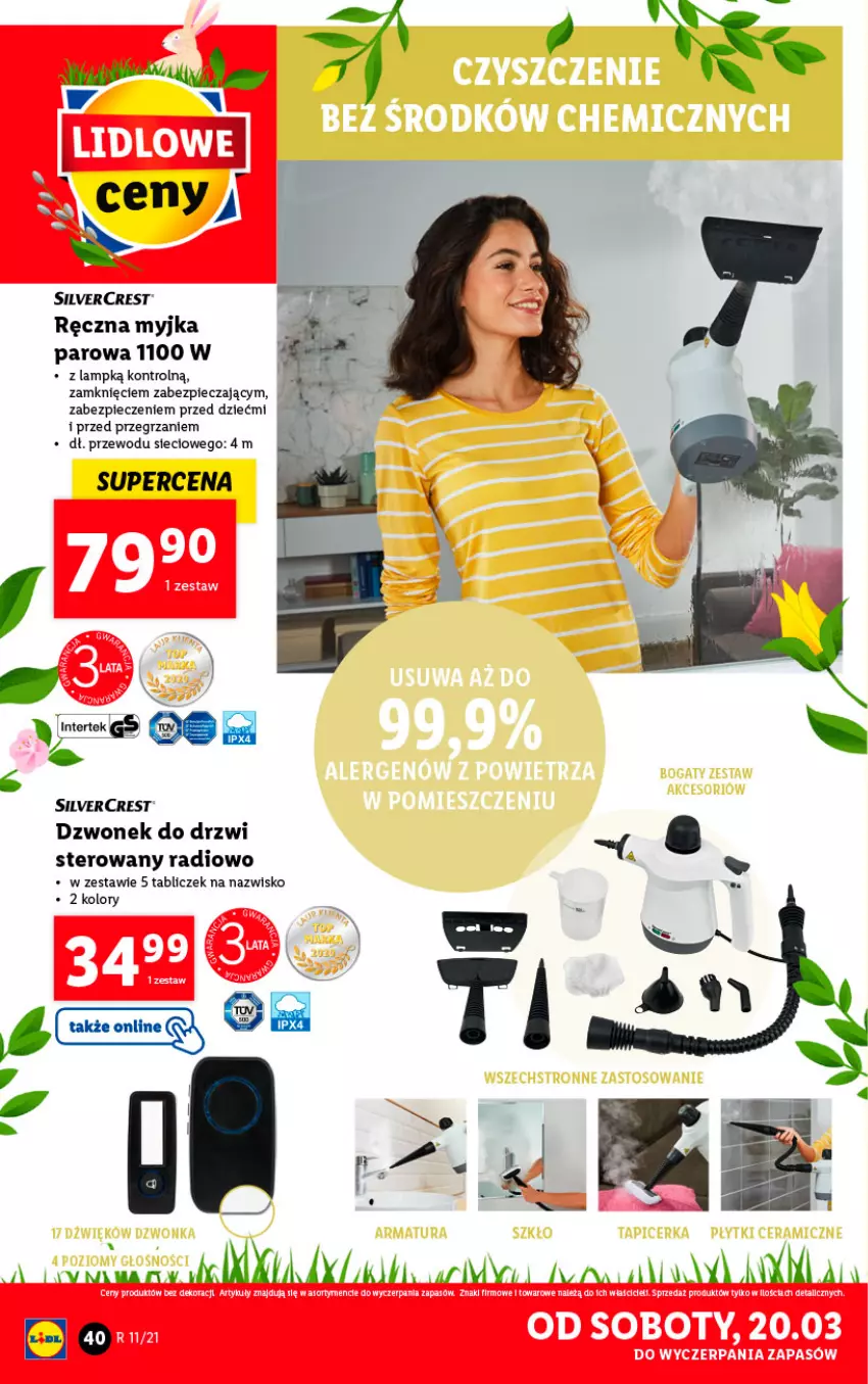 Gazetka promocyjna Lidl - GAZETKA - ważna 15.03 do 20.03.2021 - strona 40 - produkty: Drzwi, Dzwonek, Piec, Silvercrest