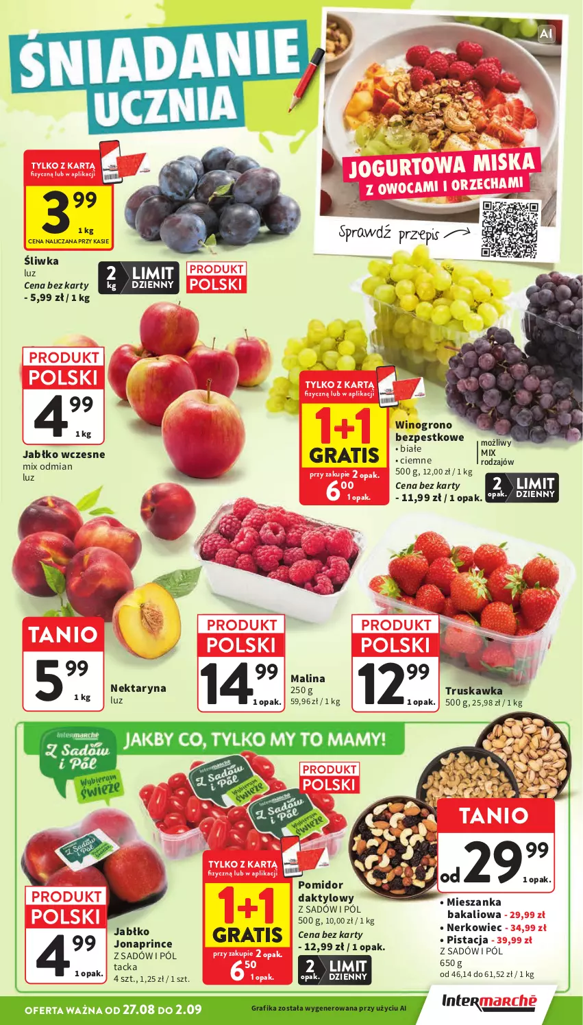 Gazetka promocyjna Intermarche - Gazetka Intermarche - ważna 27.08 do 02.09.2026 - strona 11 - produkty: Gra, Grafika, Jogurt, Mieszanka bakaliowa, Nektar, Wino