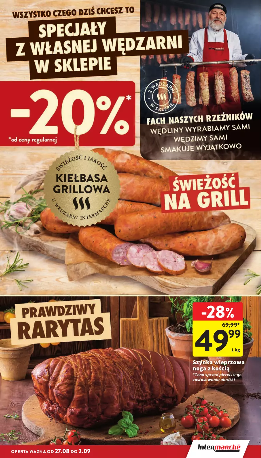 Gazetka promocyjna Intermarche - Gazetka Intermarche - ważna 27.08 do 02.09.2026 - strona 15 - produkty: Szynka, Szynka wieprzowa