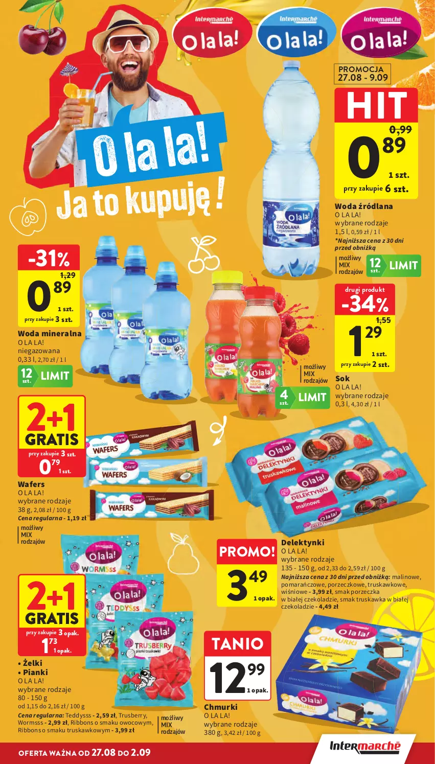 Gazetka promocyjna Intermarche - Gazetka Intermarche - ważna 27.08 do 02.09.2026 - strona 29 - produkty: Gra, LANA, Por, Sok, Woda, Woda mineralna