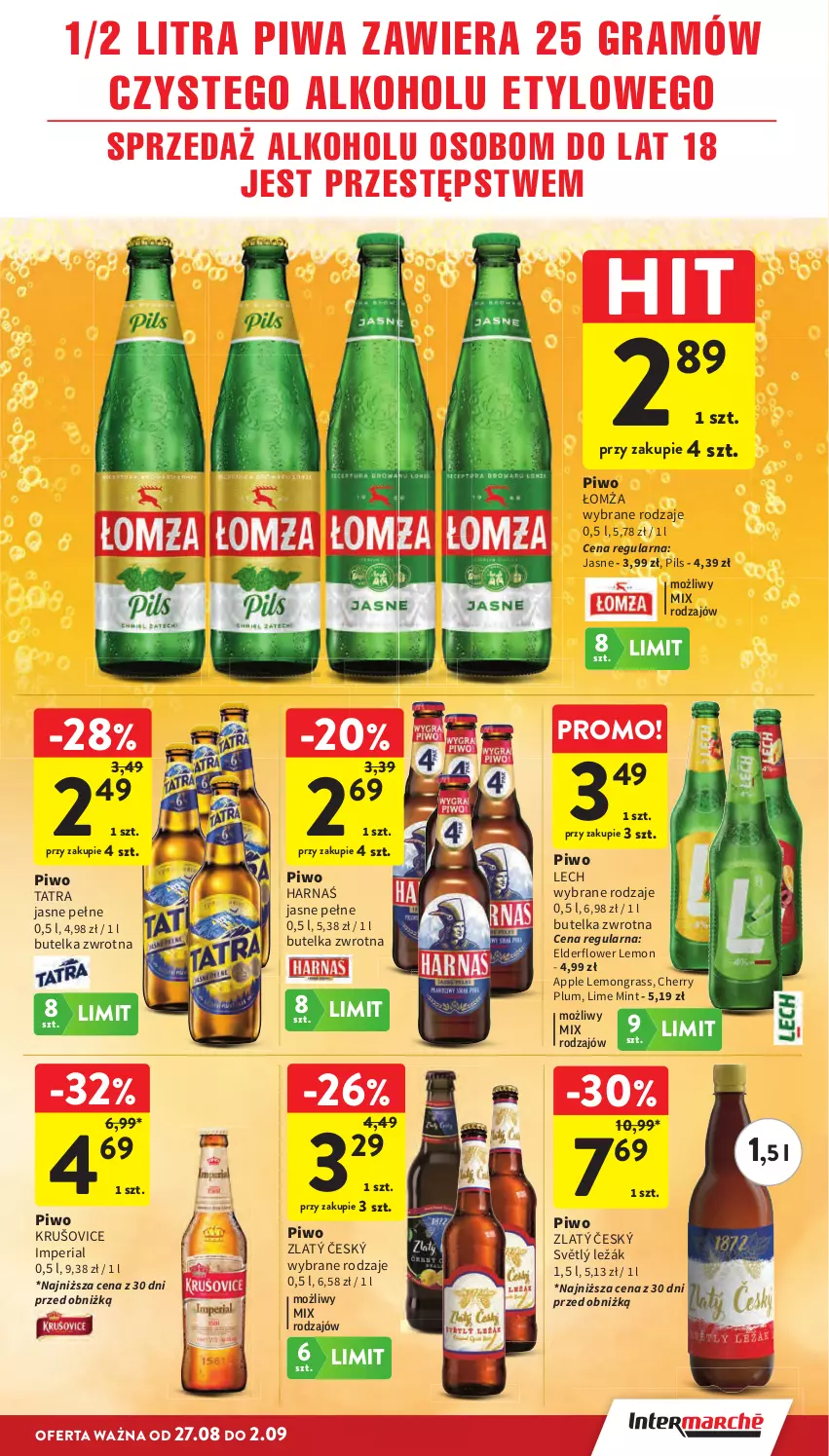 Gazetka promocyjna Intermarche - Gazetka Intermarche - ważna 27.08 do 02.09.2026 - strona 35 - produkty: Gra, Harnaś, Piwa, Piwo, Tatra