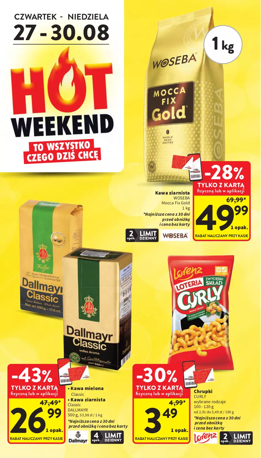 Gazetka promocyjna Intermarche - Gazetka Intermarche - ważna 27.08 do 02.09.2026 - strona 6 - produkty: Chrupki, Dallmayr, Kawa, Kawa mielona, Kawa ziarnista, Mocca Fix Gold, Woseba