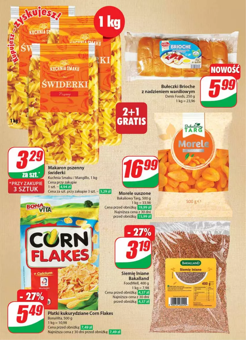 Gazetka promocyjna Dino - Gazetka 14 / 2024 - ważna 03.04 do 09.04.2024 - strona 13 - produkty: Bakalland, Bułeczki, Corn flakes, Kuchnia, Makaron