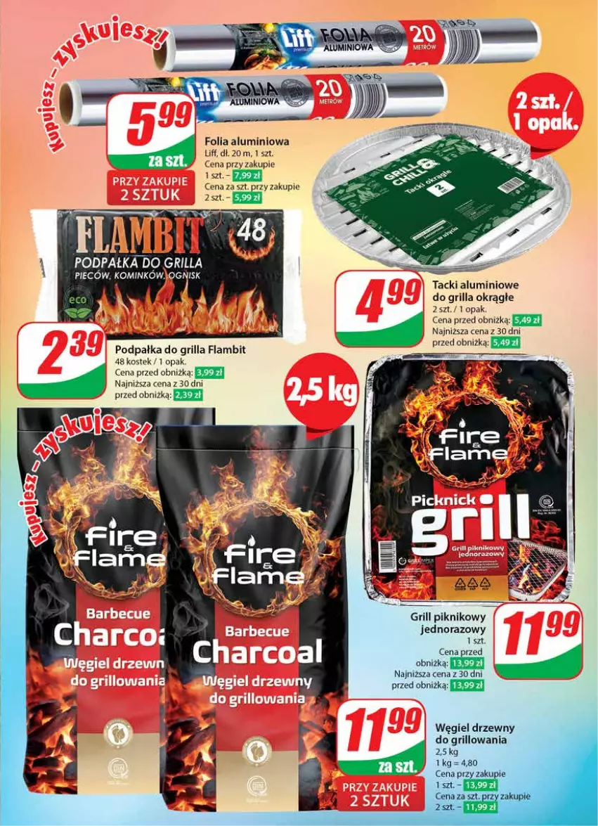 Gazetka promocyjna Dino - Gazetka 14 / 2024 - ważna 03.04 do 09.04.2024 - strona 47 - produkty: Folia aluminiowa, Grill, Stek, Węgiel drzewny