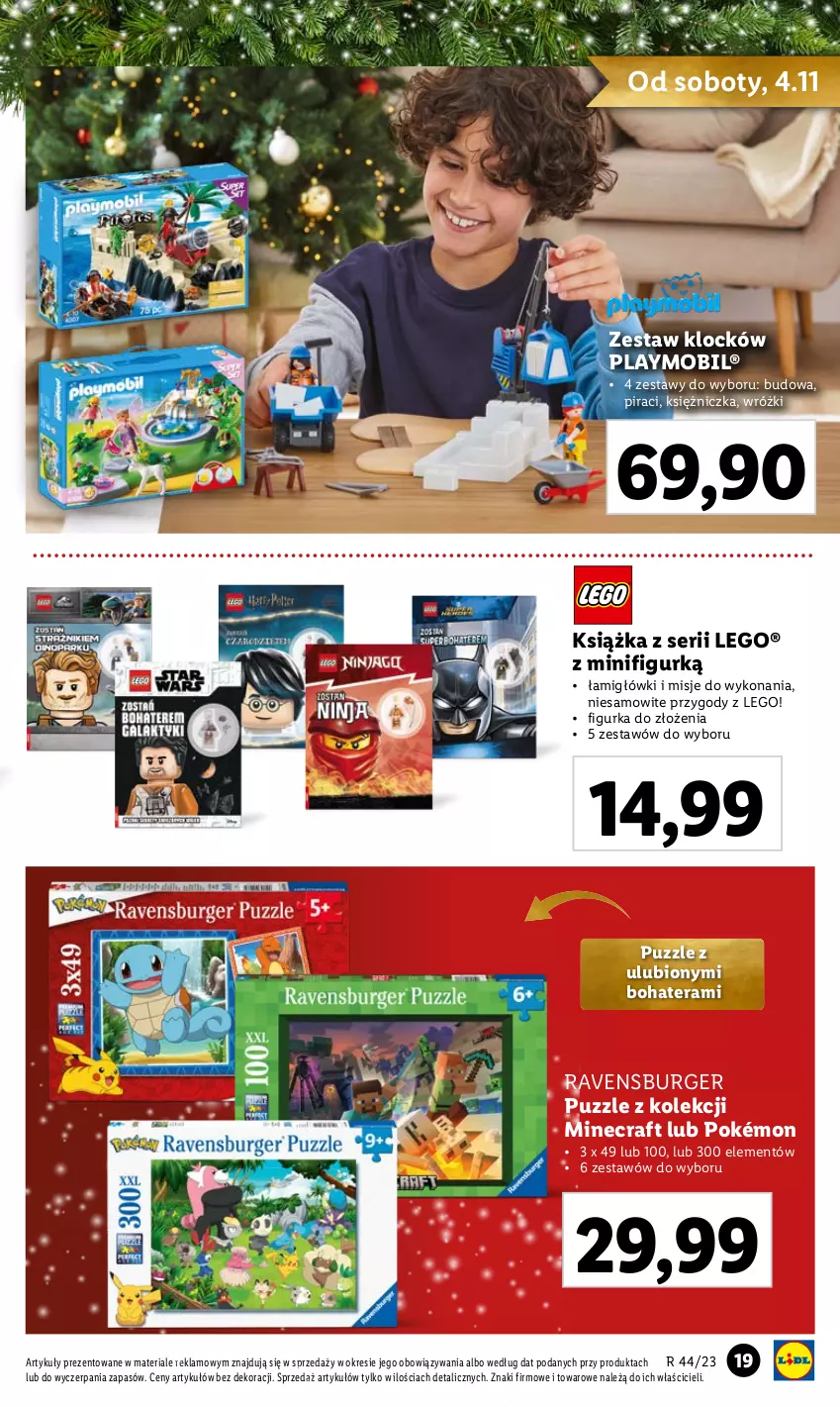 Gazetka promocyjna Lidl - KATALOG ZABAWKI - ważna 02.11 do 24.12.2023 - strona 19 - produkty: Burger, Książka, LEGO, Minecraft, Mobil, Playmobil, Pokémon, Puzzle, Ravensburger, Ser, Tera