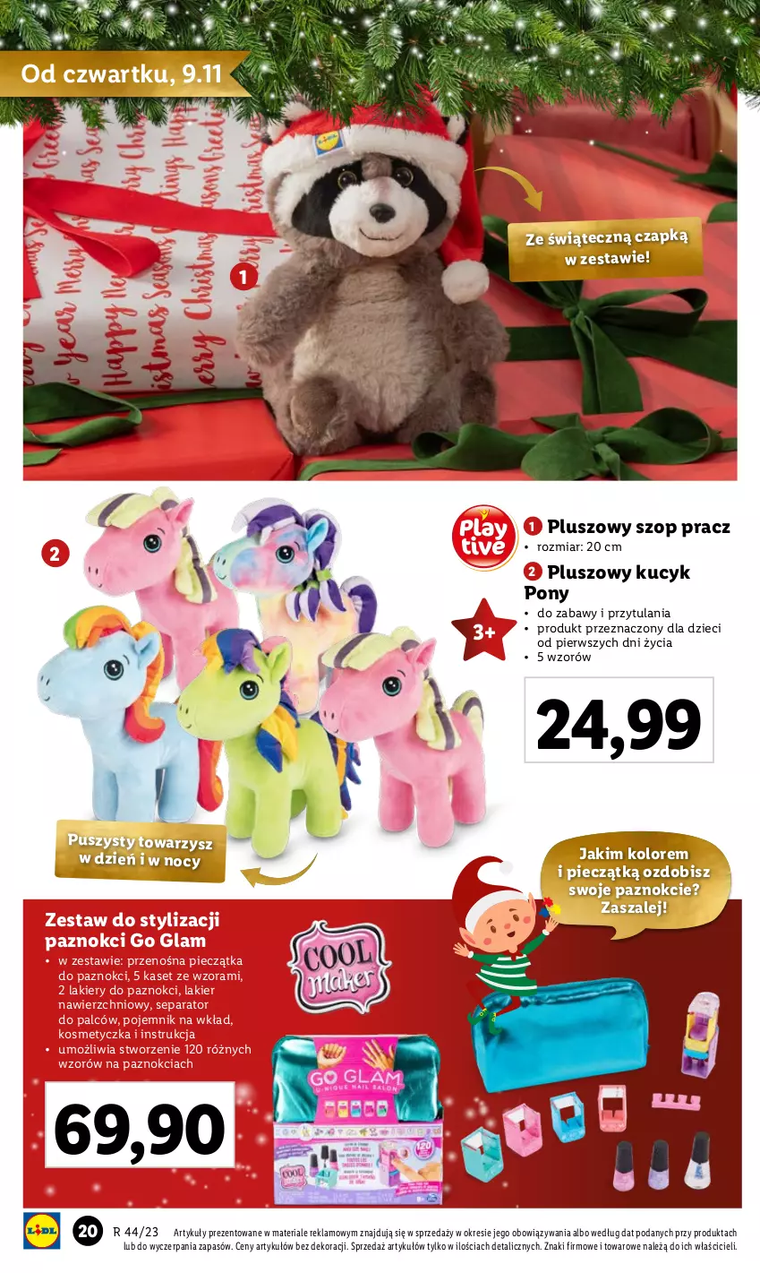 Gazetka promocyjna Lidl - KATALOG ZABAWKI - ważna 02.11 do 24.12.2023 - strona 20 - produkty: Dzieci, Kosmetyczka, Lakier, Piec, Pieczątka, Pojemnik, Szal