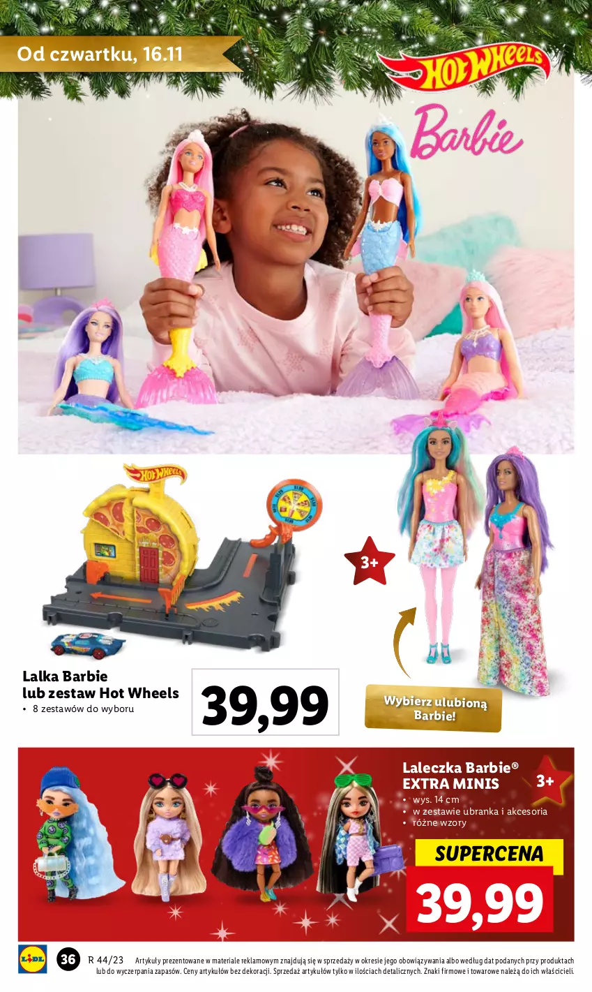 Gazetka promocyjna Lidl - KATALOG ZABAWKI - ważna 02.11 do 24.12.2023 - strona 36 - produkty: Barbie, Hot Wheels, Lalka