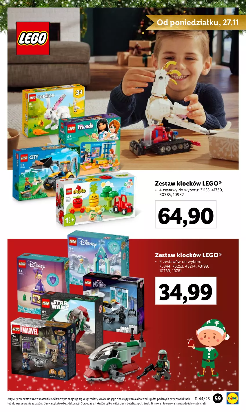 Gazetka promocyjna Lidl - KATALOG ZABAWKI - ważna 02.11 do 24.12.2023 - strona 59 - produkty: LEGO