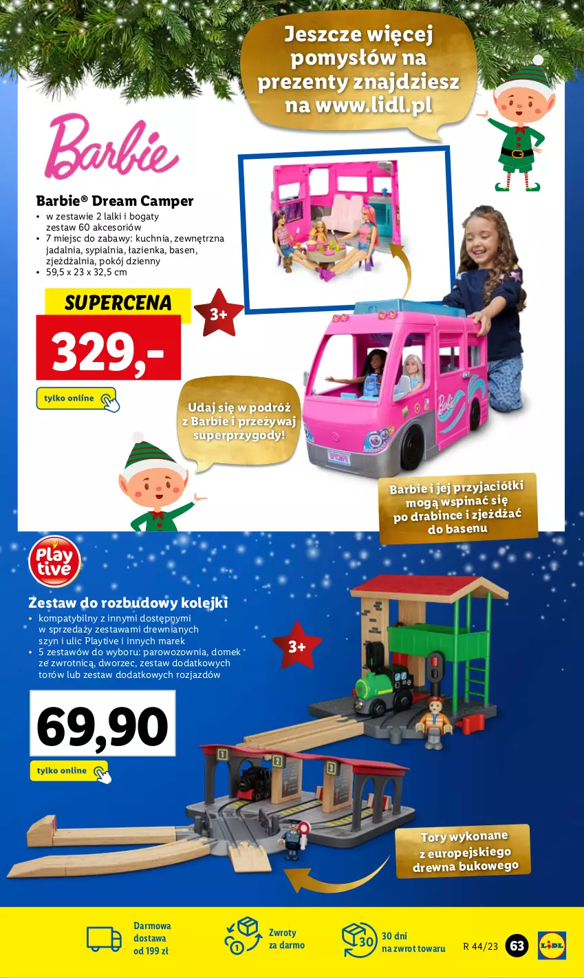 Gazetka promocyjna Lidl - KATALOG ZABAWKI - ważna 02.11 do 24.12.2023 - strona 63 - produkty: Barbie, Jadalnia, Kuchnia, Olej, Pokój dzienny, Sypialnia