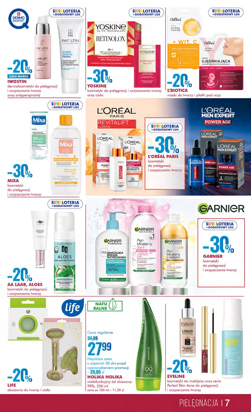 Gazetka promocyjna Super Pharm - Gazetka - ważna 30.08 do 11.09.2024 - strona 7 - produkty: Antyperspirant, Eveline, Fusion, Garnier, Holika Holika, Iwostin, Kosmetyki do pielęgnacji, Makijaż, Mixa, Ser, Yoskine