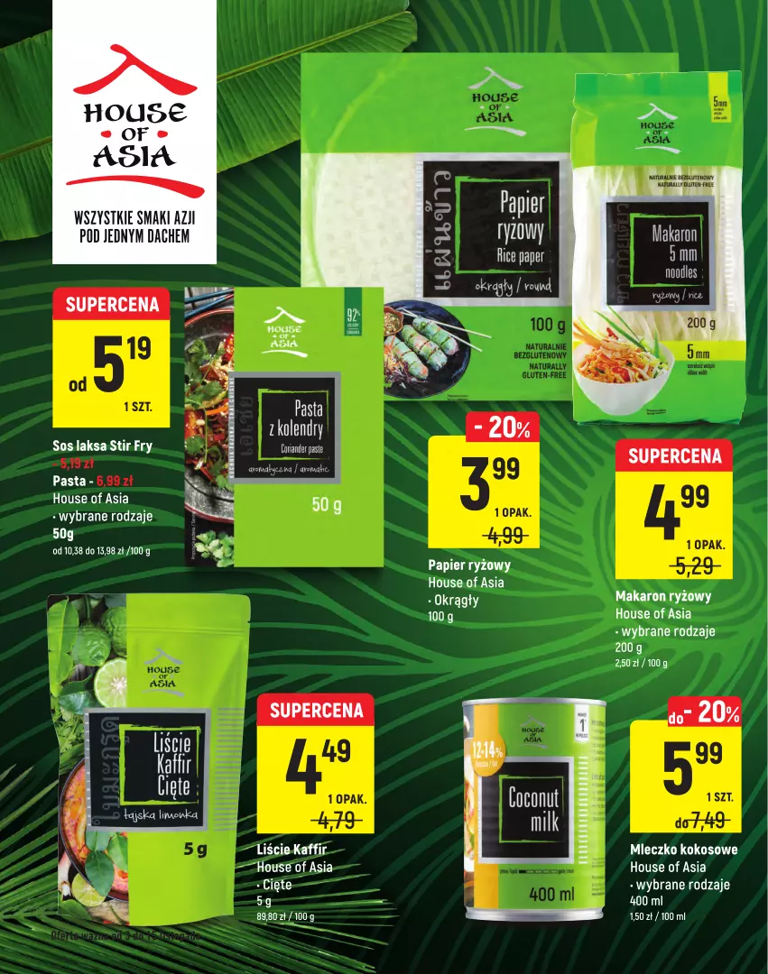 Gazetka promocyjna Intermarche - Targ Marek - ważna 04.11 do 15.11.2021 - strona 14 - produkty: House of Asia, Kokos, Makaron, Makaron ryżowy, Mleczko, Papier, Papier ryżowy, Ryż, Sos