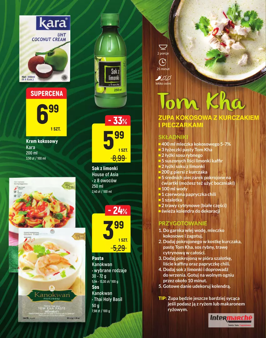 Gazetka promocyjna Intermarche - Targ Marek - ważna 04.11 do 15.11.2021 - strona 15 - produkty: Boczniak, House of Asia, Kokos, Kolendra, Kurczak, Makaron, Mleczko, O nas, Piec, Por, Ryż, Sok, Sos, Sos rybny, Szal, Zupa