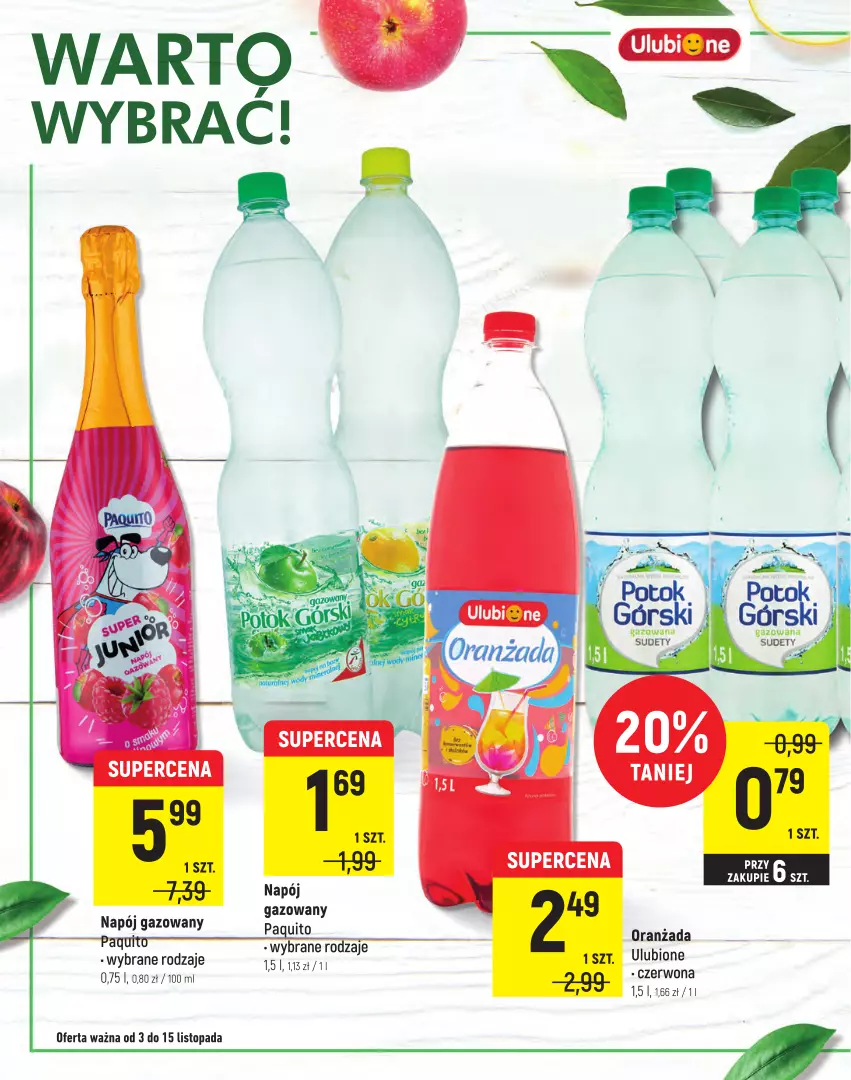 Gazetka promocyjna Intermarche - Targ Marek - ważna 04.11 do 15.11.2021 - strona 16 - produkty: Napój, Napój gazowany, Oranżada, Top