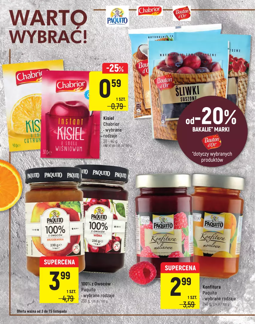 Gazetka promocyjna Intermarche - Targ Marek - ważna 04.11 do 15.11.2021 - strona 8 - produkty: Chabrior, Kisiel, Top