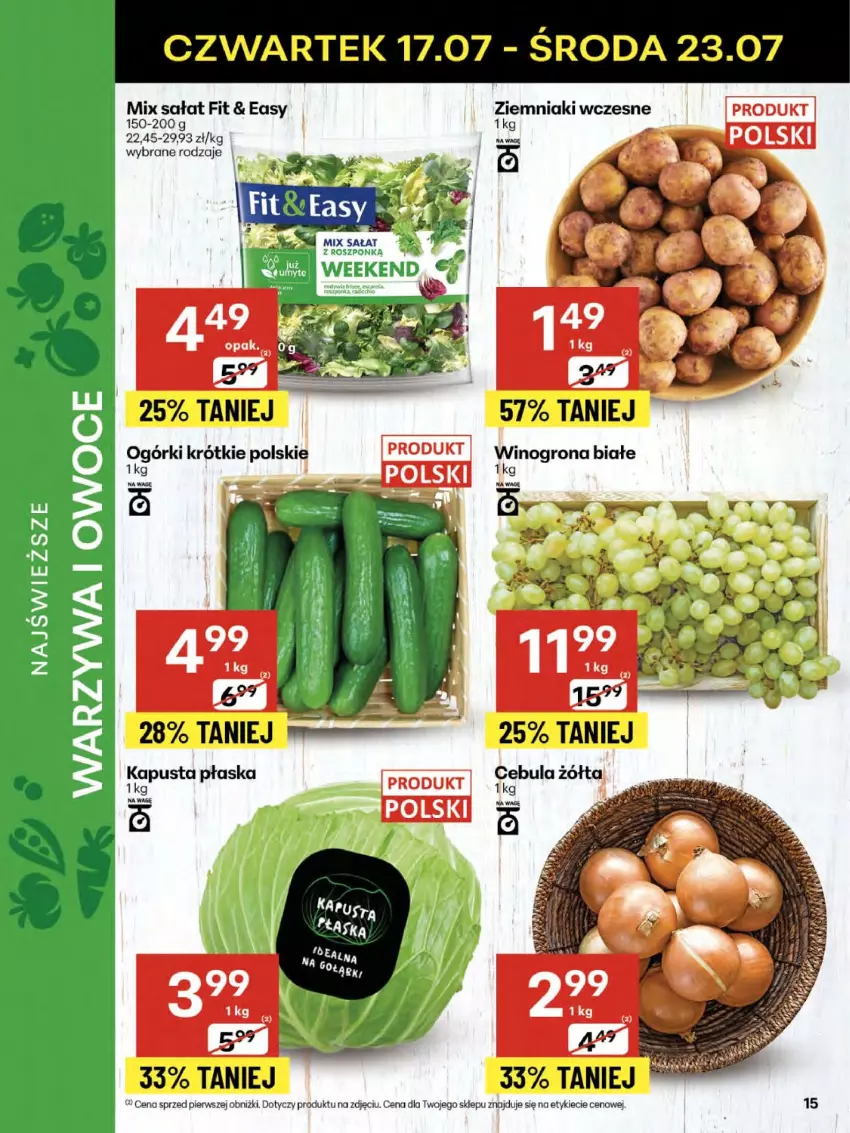 Gazetka promocyjna Delikatesy Centrum - Franczyza DC29 Czwartek - ważna 17.07 do 23.07.2025 - strona 15 - produkty: Sałat, Wino, Winogrona
