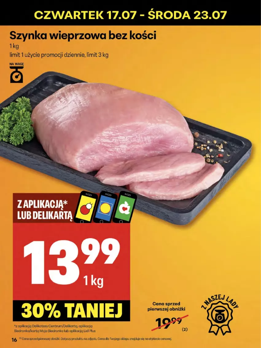 Gazetka promocyjna Delikatesy Centrum - Franczyza DC29 Czwartek - ważna 17.07 do 23.07.2025 - strona 16 - produkty: Dron, Rum, Szynka, Szynka wieprzowa