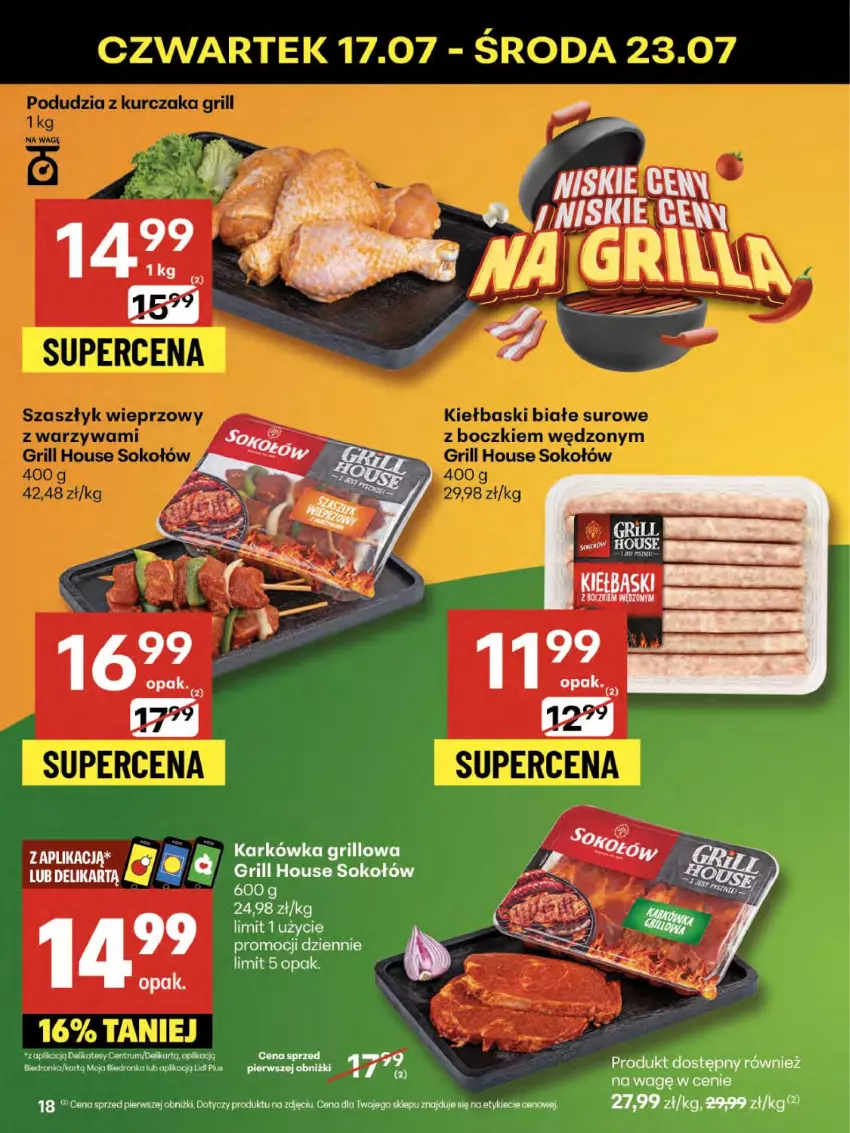 Gazetka promocyjna Delikatesy Centrum - Franczyza DC29 Czwartek - ważna 17.07 do 23.07.2025 - strona 18 - produkty: Grill, Sok, Sokołów