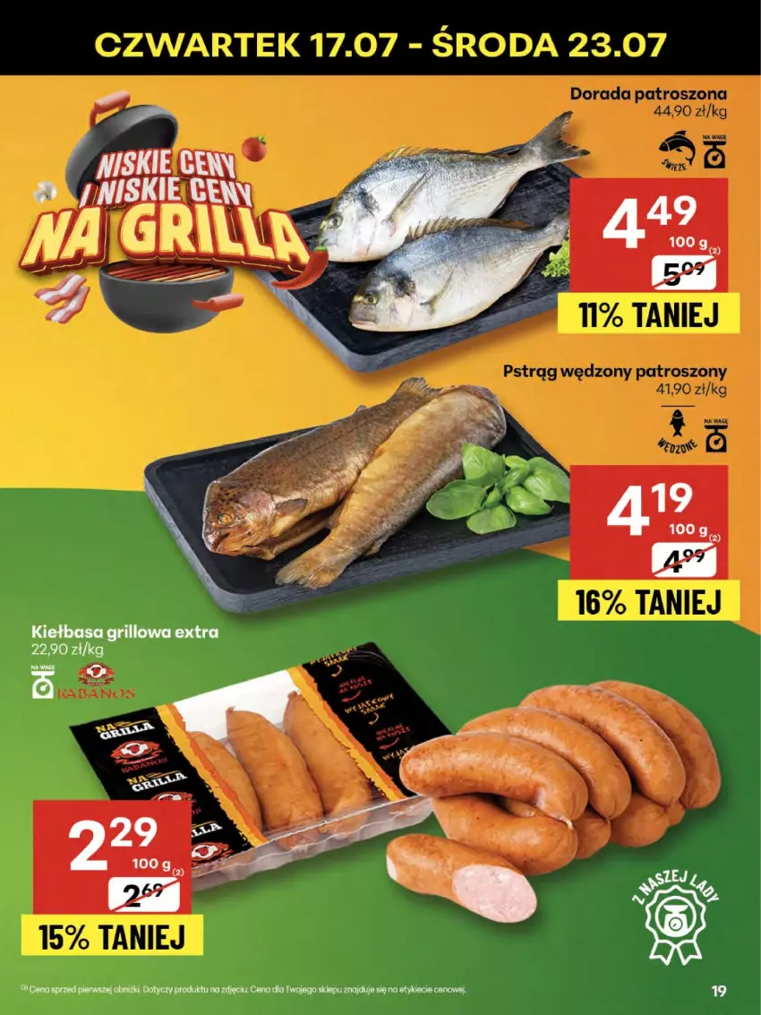 Gazetka promocyjna Delikatesy Centrum - Franczyza DC29 Czwartek - ważna 17.07 do 23.07.2025 - strona 19 - produkty: Grill, Kiełbasa