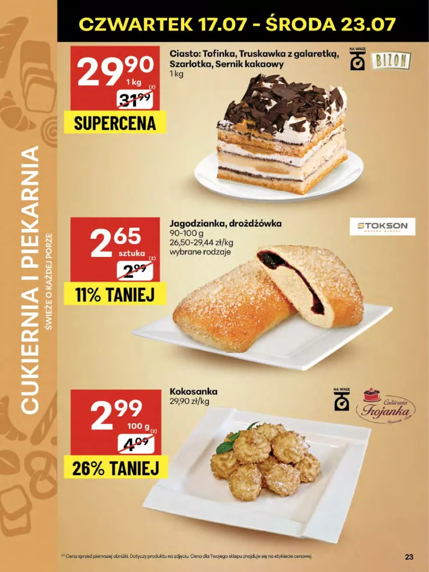 Gazetka promocyjna Delikatesy Centrum - Franczyza DC29 Czwartek - ważna 17.07 do 23.07.2025 - strona 23 - produkty: Gala, Inka, Jagodzianka, Kakao, Kokos, Ser, Szarlotka