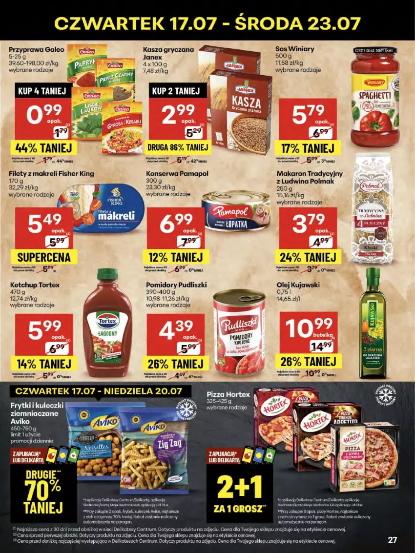 Gazetka promocyjna Delikatesy Centrum - Franczyza DC29 Czwartek - ważna 17.07 do 23.07.2025 - strona 27 - produkty: Dron, Gry, Kasza, Kasza gryczana, Ketchup, Koc, Kujawski, Makaron, Olej, Olma, Pomidory, Pudliszki, Rum, Ser, Sos, Winiary